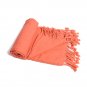 Battilo(Orange)Solid Embossed Throws for Indoor/Outdoor Use Camping BBQ's Beaches 50'' x 60"