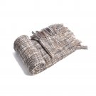 Battilo[Blue/Brown]Rustic Style Acrylic Throw Blanket Measuring