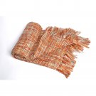 Battilo[Orange]Rustic Style Acrylic Throw Blanket Measuring