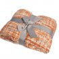 Battilo[Orange]Rustic Style Acrylic Throw Blanket Measuring