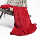 Battilo(Red)Flannel Fleece Lightweight Cozy Plush Microfiber Solid Blanket 150X200cm