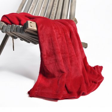 Battilo(Red)Flannel Fleece Lightweight Cozy Plush Microfiber Solid Blanket 150X200cm