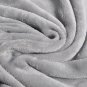 Battilo(Silver)Flannel Fleece Lightweight Cozy Plush Microfiber Solid Blanket 150X200cm