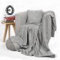 Battilo【Grey】Stars Printed Flannel Blanket Air-conditioned Lively Office Nap Cover 59" x 79"
