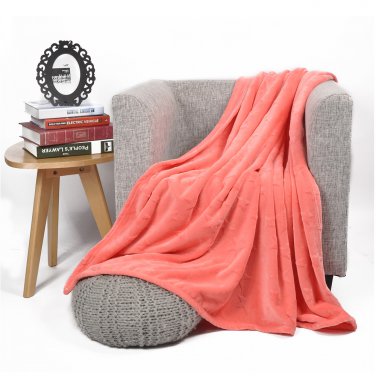 Battilo&atilde;��Coral&atilde;��Stars Printed Flannel Blanket Air-conditioned Lively Office Nap Cover 51" x 67"