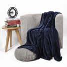 Battilo【Navy】Stars Printed Flannel Blanket Air-conditioned Lively Office Nap Cover 59" x 79"