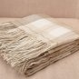 Battilo Grey&White Plaid Fringed Cashmere Shawl/Throw/Blanket-125x160cm