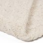 Battilo (White)Sequin Soft Cable Knit Luxury Chenille Throw Blanket, 50" W x 60" L