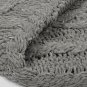 Battilo (Grey)Sequin Soft Cable Knit Luxury Chenille Throw Blanket, 50" W x 60" L
