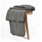 Battilo (Grey)Sequin Soft Cable Knit Luxury Chenille Throw Blanket, 50" W x 60" L