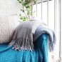 Battilo (Light Grey)Wheat Knit Tassel Throw Blanket For Couch Sofa Bed Home D&Atilde;&copy;cor 51" x 59"