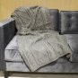 Battilo(Grey)Cable Knit Throw Blanket for Couch Sofa Chair Home Decorative 51" x 79"