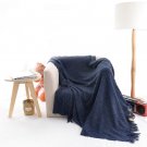 Battilo(52"x80", Navy)Knit Diamond Pattern Decorative Sofa Bed Couch