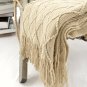 Battilo(52"x80", Beige)Knit Diamond Pattern Decorative Sofa Bed Couch
