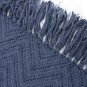 Battilo (Navy, 50" x 60")Boon Knitted Tweed Throw Couch Cover Blanket