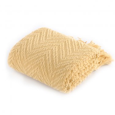 Battilo (Yellow, 50" x 60")Boon Knitted Tweed Throw Couch Cover Blanket