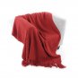 Battilo (Red, 56" x 96")Boon Knitted Tweed Throw Couch Cover Blanket