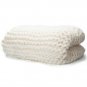 Battilo[51" by 59"]Manual Cosy Cable Knitting Throw All Season Blanket Super Giant Hand Knit Blanket