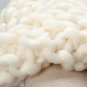 Battilo[51" by 59"]Manual Cosy Cable Knitting Throw All Season Blanket Super Giant Hand Knit Blanket