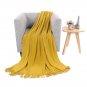 Battilo[Mustard 50"x60"]Soft Throw Blanket Warm & Cozy for Couch Sofa Bed Beach Travel