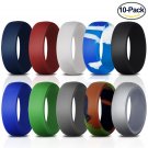Silicone Wedding Ring for Men [Size 9]10 Pack Rubber Rings Fit for Sports and Outdoors