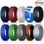 Silicone Wedding Ring for Men [Size 9]10 Pack Rubber Rings Fit for Sports and Outdoors