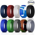 Silicone Wedding Ring for Men [Size 11]10 Pack Rubber Rings Fit for Sports and Outdoors