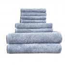 Battilo [Bluish Grey] Fast Drying Extra Large Bath Towel Set Spa & Hotel Quality - Pack of 8