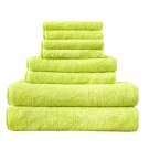 Battilo [Fluorescent Green] Fast Drying Extra Large Bath Towel Set Spa & Hotel Quality - Pack of 8
