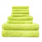 Battilo [Fluorescent Green] Fast Drying Extra Large Bath Towel Set Spa & Hotel Quality - Pack of 8