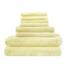Battilo [Light Yellow] Fast Drying Extra Large Bath Towel Set Spa & Hotel Quality - Pack of 8
