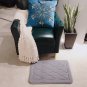 Battilo Bathroom Mats[Grey] Non Slip Bath Floor Mats Water Absorbent Bathroom Rugs
