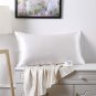 Battilo (Ivory)100% Pure Mulberry Silk 19 Momme Charmeuse Silk Pillowcase Cotton underside 1pc