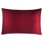 Battilo (Burgundy)100% Pure Mulberry Silk 19 Momme Charmeuse Silk Pillowcase Cotton underside 1pc