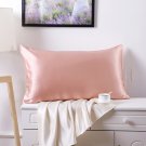 Battilo (Rubber red)100% Pure Mulberry Silk 19 Momme Charmeuse Silk Pillowcase Cotton underside 1pc