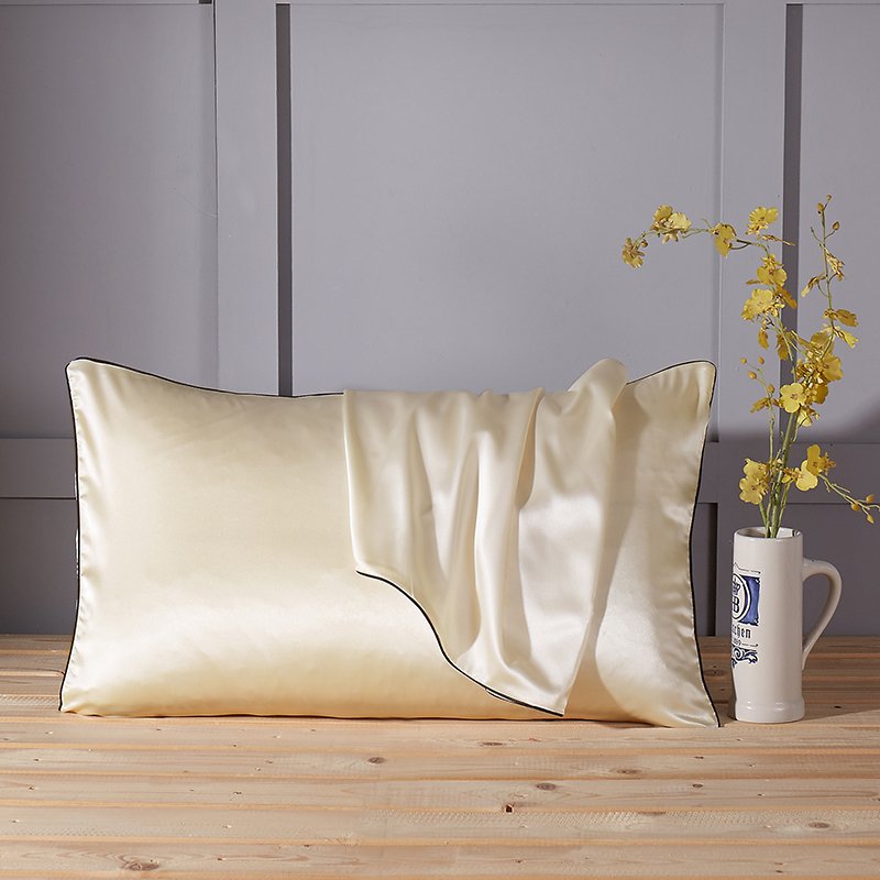 Battilo (Beige)Satin Silk Pillowcase for Hair & Facial Skin to Prevent