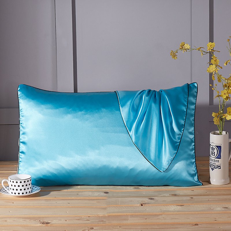 Battilo (Aqua)Satin Silk Pillowcase for Hair & Facial Skin to Prevent