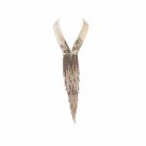Women Retro Exaggeration Alloy Tassel Long Chain Necklace