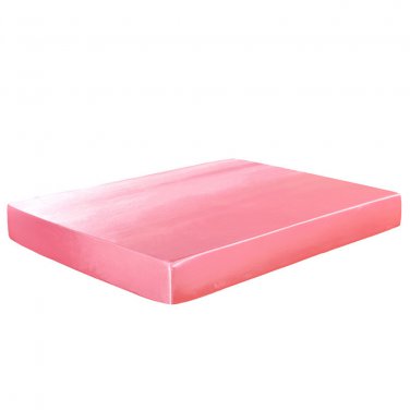 Battilo (Pink,TWIN)Fitted Sheet Deep Pocket Satin Silk Bed Sheet Wrinkle, Fade, Abrasion Resistant
