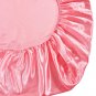 Battilo (Pink,TWIN)Fitted Sheet Deep Pocket Satin Silk Bed Sheet Wrinkle, Fade, Abrasion Resistant