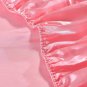 Battilo (Pink,TWIN)Fitted Sheet Deep Pocket Satin Silk Bed Sheet Wrinkle, Fade, Abrasion Resistant
