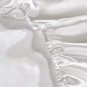 Battilo (White,TWIN)Fitted Sheet Deep Pocket Satin Silk Bed Sheet Wrinkle, Fade, Abrasion Resistant