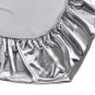 Battilo (Grey,TWIN)Fitted Sheet Deep Pocket Satin Silk Bed Sheet Wrinkle, Fade, Abrasion Resistant