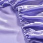 Battilo (Purple,TWIN)Fitted Sheet Deep Pocket Satin Silk Bed Sheet Wrinkle, Fade, Abrasion Resistant
