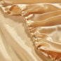 Battilo (Gold,TWIN)Fitted Sheet Deep Pocket Satin Silk Bed Sheet Wrinkle, Fade, Abrasion Resistant