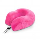 Battilo [Hot Pink] Travel Pillow Memory Foam Neck Pillow For Head & Neck Support