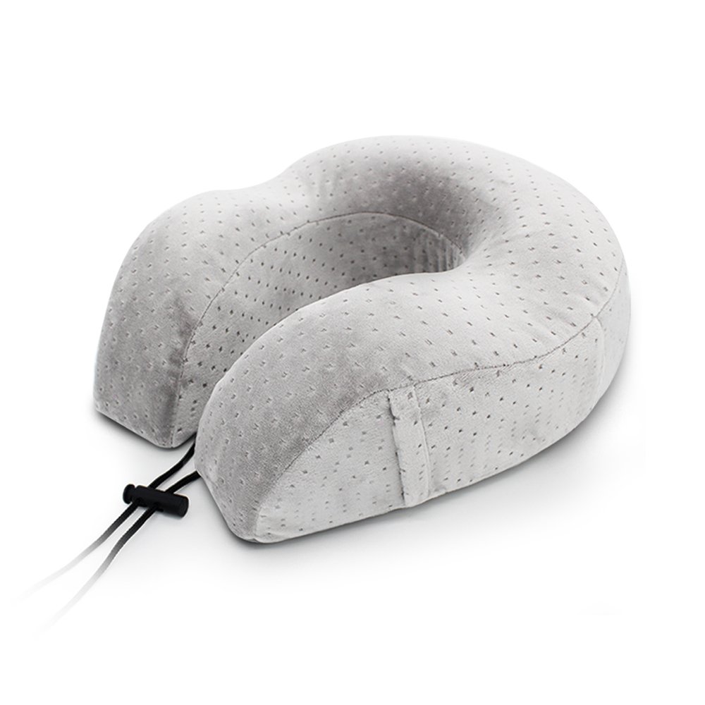 Battilo [Grey] Travel Pillow Memory Foam Neck Pillow For Head & Neck Support