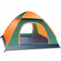 Battilo[Green&Orange]Pop Up Tent Automatic for Beach, Camping, Fishing, Picnic for 3-4 Persons