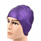 Battilo [Purple]Silicone Swimming Cap Adult Men Women Swimming Caps Hats,Pack of 2