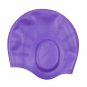 Battilo [Purple]Silicone Swimming Cap Adult Men Women Swimming Caps Hats,Pack of 2
